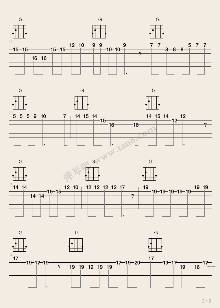 《野孩子》吉他谱_D调_杨千嬅插图2